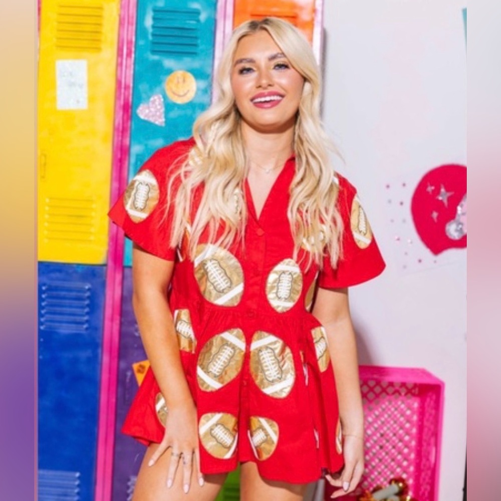 Red Queen of Sparkles romper